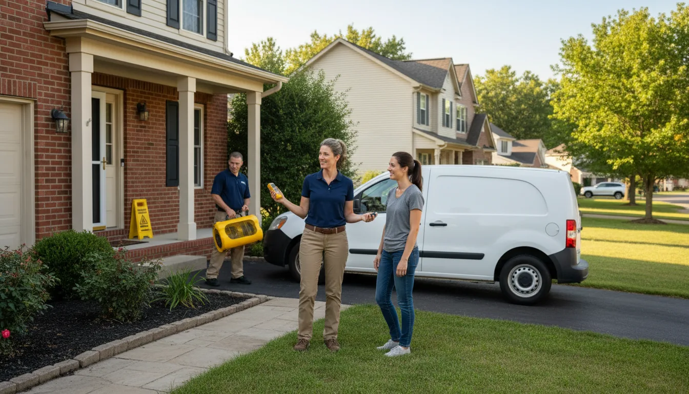 Residential water damage restoration in Grand River, OH